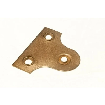 Image of PICTURE MIRROR HANGING ROUND GLASS PLATE EB BRASSED UNSLOTTED 50MM ( pack 10 )