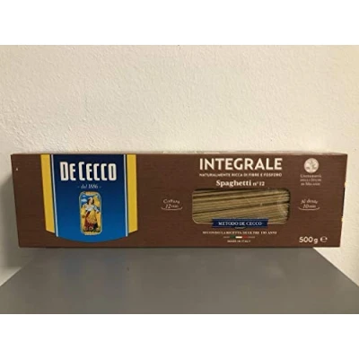Image of 10x De Cecco Spaghetti Whole Wheat (Integrale) Italian Pasta No. 12 500 g