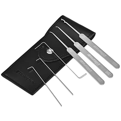 Image of MULTIPICK ELITE 6 professional Lockpick Set [6 pieces 0.6 mm] Lock picking Tools Pick Set, Kit,