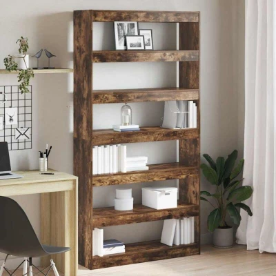 Image of vidaXL Brown Bookshelf Engineered wood 100 x 30 198 cm