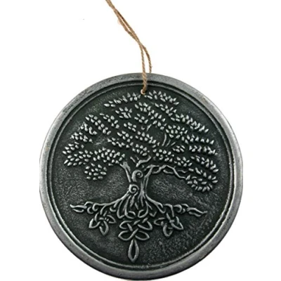 Image of Lisa Parker Terracotta Tree of Life Plaque by Ornament Silver 20x20x1.5cm