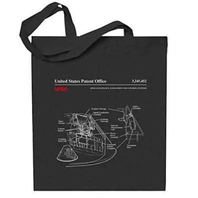 Image of NASA Apollo Control Systems Blueprint Totebag