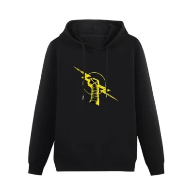 Image of xiugoulovestory Men&#039;S Cm Punk Uprising Logo Long Sleeve Hoody With Pocket Sweatershirt, Hoodie Black M