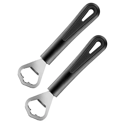 Image of Westmark Set of 2 Bottle Openers, Length: 17 cm, Steel/Plastic, Gentle, Black, 280822E4
