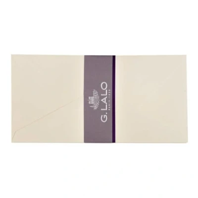 Image of Clairefontaine Ref 21800L G.Lalo Gummed Envelopes (Pack of 20) DL (110 x 220mm) in Size, 125gsm Paper, Strip for Sealing Pure Cotton Vellum Cream