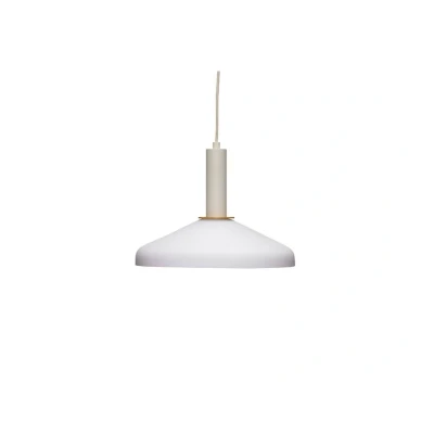 Image of HÜBSCH Apollo pendant light, sand coloured, orange, iron, glass