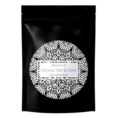 Image of Chinese Salt &amp; Chilli Spice Superior Hand Blended Premium Mix by Masters No Preservatives or Additves Authentic Made Simple Ideal for BBQ Rubs Marinades