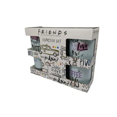 Image of GB eye Friends Doodle Set of 4 Espresso Mugs