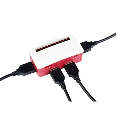 Image of USB HUB Case Kit for Raspberry Pi Zero/Zero W/Zero WH, Extended 4x Ports Compatible with 2.0/1.1, HAT (B) Inside, Pogo Pin Design, Dull Polish Surface, Nice&amp;Dust proof