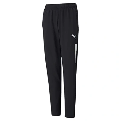 Image of puma Unisex Kids teamLIGA Training Pants Pro Jr, Black White, 140