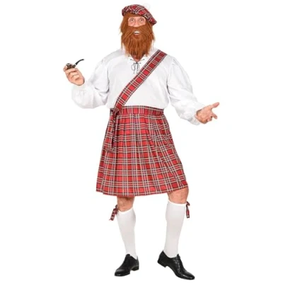 Image of &quot;COCKY SCOTSMAN&quot; (shirt, kilt, sash, shorts with phallus, hat beard) (M/L)