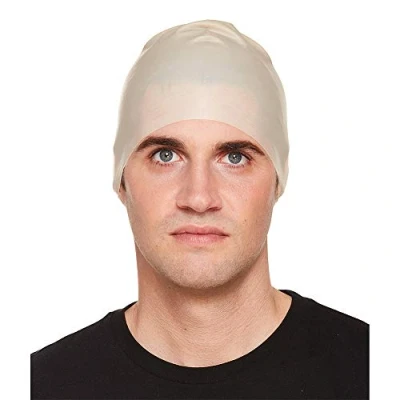 Image of Bald Head Latex Party Theme Hats Caps &amp; Headwear for Fancy Dress Costumes Accessory