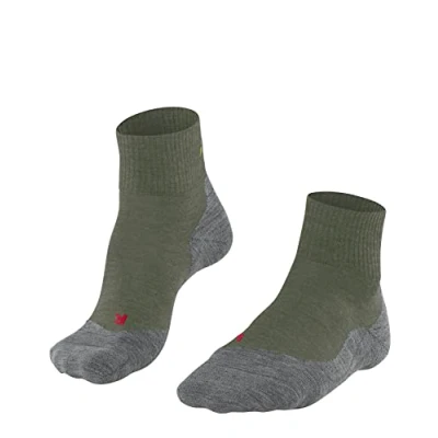 Image of FALKE Men&#039;s TK5 Wander Short M SSO Wool Thin Anti Blister 1 Pair Hiking Socks, Green (Herb 7754), 11 12.5