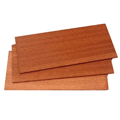 Image of Alnicov Guitar Veneer, 3Pcs Sapele Wood Head Veneer Shell Sheet Headplate Replacement