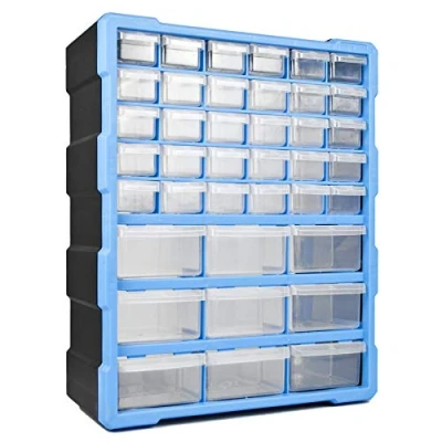 Image of TekBox DIY Tool Bits Storage Organiser Unit Workshop Parts Craft Box Cabinet (39 Drawer)