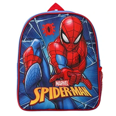 Image of Spiderman Junior Backpack Kids Character School Bag with Mesh Side Pocket
