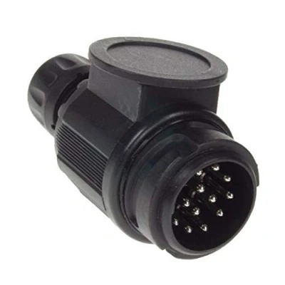 Image of GENUINE 13 PIN PLASTIC TOWING PLUG CONNECTOR CARAVAN TRAILER SELF WIRE 12V MP128B MAYPOLE