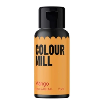 Image of Colour Mill Aqua Blend Food Colouring Liquid Mango Edible Paint for Royal Icing, Macarons, Meringue, Fondant, Jellies, Beverages and More 20 ml