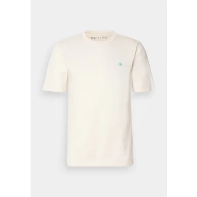 Image of Scotch &amp; Soda Seasonal CORE Regular FIT LOGO Basic Tshirt, Men&#039;s, Size: Medium, Eggnog