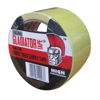 Image of Gladiator® (1 Pack) (48mm X 10M) Extra Strong Double Sided Carpet Rug Tape, Heavy Duty, Sticky Self Adhesive Floor Tape