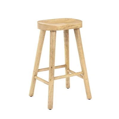 Image of Elm home and garden 68cm Wooden Bar Stool Kitchen Pub Cafe Solid