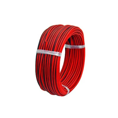 Image of TUOFENG 18awg Electrical Wire,0.8mm² Silicone Wire 100 Meter [Black 50 m Red m] Extension Cable Cord 2 Conductor Parallel line Flexible Hook Up Oxygen Free Strands Tinned Copper