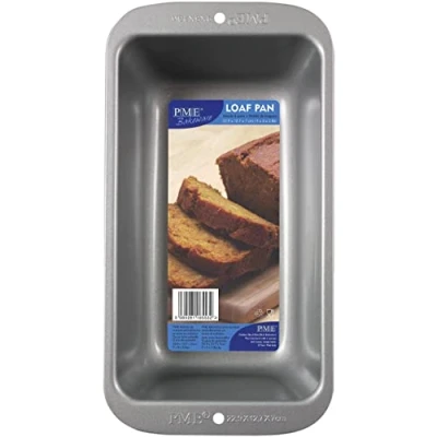 Image of PME CSB102 Carbon Steel Non Stick Loaf Pan 9 x 5 2.7 Inch Deep, Grey, 27.3 14.3 7 cm