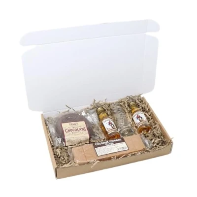 Image of Personalised Shot Glass + Alcohol &amp; Treats Letterbox Gift Set (Capt Morgan Spiced Rum)
