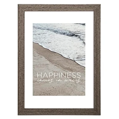 Image of Hama Waves Picture Frame 13 x 18 cm (Wooden Frame, Photo Portrait Format, Landscape, for Hanging, Standing, Hanging Attachment, Format cm) Taupe