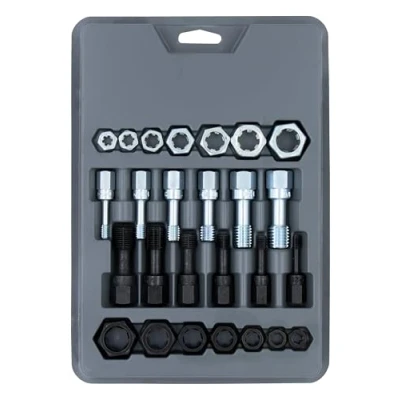 Image of Lang Tools 2581 26 Piece Thread Restorer Tap and Die Set, black