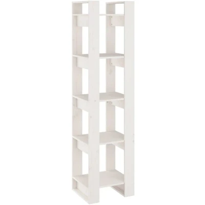 Image of vidaXL Book Cabinet/Room Divider White 41x35x160 cm Solid Wood Pine
