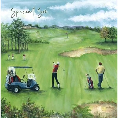 Image of Noel Tatt Son Birthday Card Round of Golf Eco Friendly and Recyclable