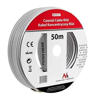 Image of Maclean MCTV 571 SAT Antenna Cable Coaxial RG6 1.0CCS (50M)