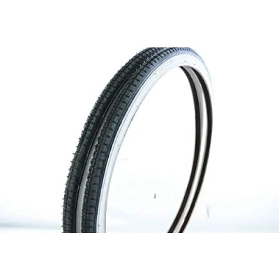 Image of PAIR 24 X1 3/8 (37 540) VINTAGE JUNIOR RACING BIKE TYRES WHITEWALL ROADSTER