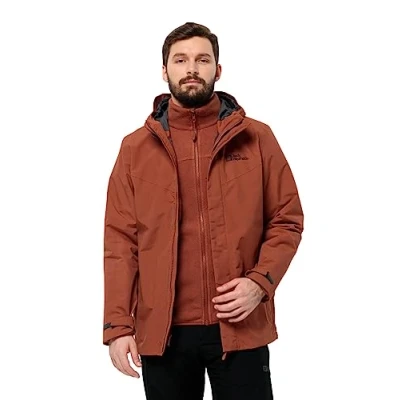 Image of Jack Wolfskin Men&#039;s Altenberg 3 in 1 Jacket M, Crimson, S