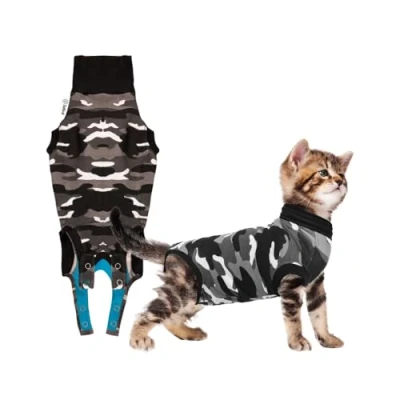 Image of Suitical Recovery Suit Cat, XXX Small, Black Camouflage