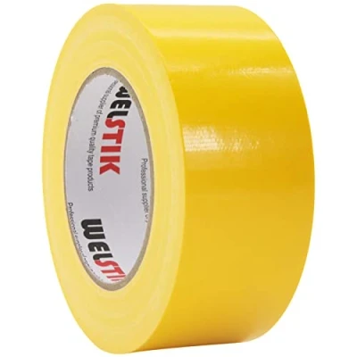Image of WELSTIK Professional Grade Duct Tape, Waterproof Cloth Fabric,Colored Gaffer Tape for Repairs, DIY, Crafts, Indoor Outdoor Use,50mm X 41M, 7.5 Mil Thick,Yellow