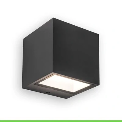 Image of LUTEC Gemini LED Outdoor Wall Light Die Cast Aluminium Anthracite 8.8 x 8.6 8.5 cm
