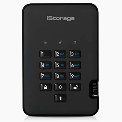 Image of iStorage diskAshur2 HDD 3TB Black Secure portable hard drive Password protected Dust &amp; water resistant Hardware Encryption