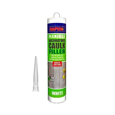 Image of Rapide Flexible Decorators Caulk White 1 Hour Fast Dry Acrylic Sealant 280ml