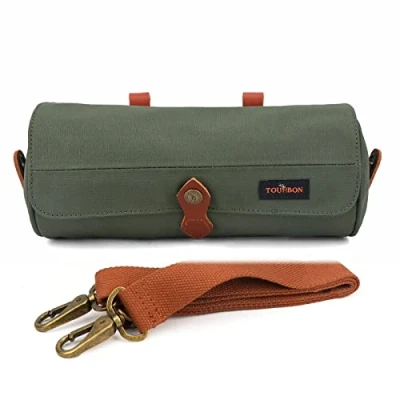 Image of TOURBON Cycling Front Handlebar Bag Waterproof Bike Pannier Utility Tool Pouch Green