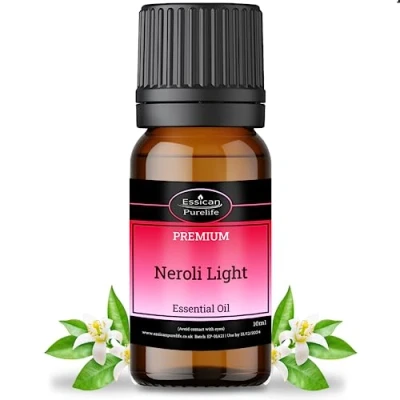 Image of Neroli Light Essential Oil Diffuser, 100% Pure &amp; Natural Aromatherapy Oil, Therapeutic Grade, for Candle Making Soap, Skin Calming Relaxing 10ml