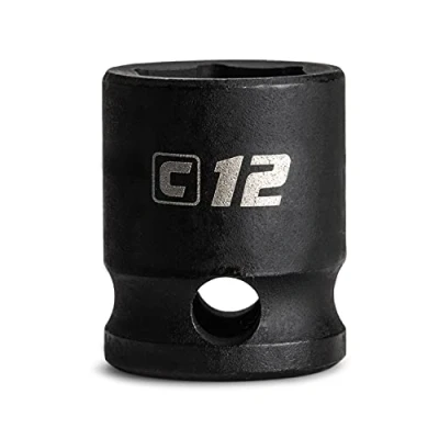 Image of Capri Tools 12 mm Stubby Impact Socket, 3/8 in. Drive, 6 Point, Metric