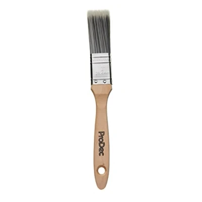 Image of ProDec 1 inch Decorator Synthetic Paint Brush for a Smooth Finish Painting with Emulsion, Gloss and Satin Paints on Walls, Ceilings, Wood Metal, 1&quot; 25mm