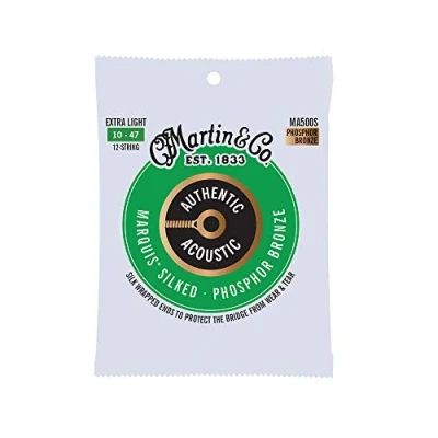 Image of Martin MA500S Authentic Acoustic Marquis Silked Phosphor Bronze 12 String Extra Light( 10 47 )