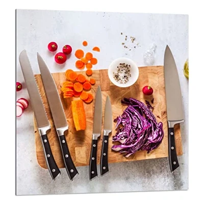 Image of Generic Tempered Glass Kitchen Wall Splashback 60 x 65 cm, Heat Resistant, Easy to Clean