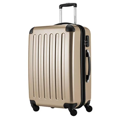 Image of HAUPTSTADTKOFFER Alex Luggage Suitcase Hardside Spinner Trolley 4 Wheel Expandable, 65cm, champagne