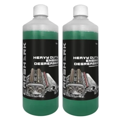 Image of CARSHARK Engine Degreaser 2 x 1 Litre Concentrate, Heavy Duty Formula, Use on All Engines