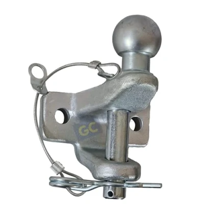 Image of Tow Ball Hitch 3500kg Max ROAD LEGAL Trailer Coupling E11 R55 Homologated Approved 50mm Standard and 24mm Pin Galvanised Zinc Finish