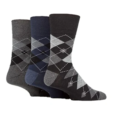 Image of 3 Pairs Gentle Grip Socks Size UK 6 11 (3 X RJ604)